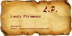 Lautz Piramusz névjegykártya